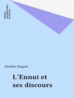 cover image of L'Ennui et ses discours
